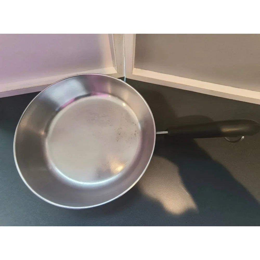 Vintage Revere Ware 8 Inch Skillet Copper‎ Clad Bottom Stainless Steel with Lid